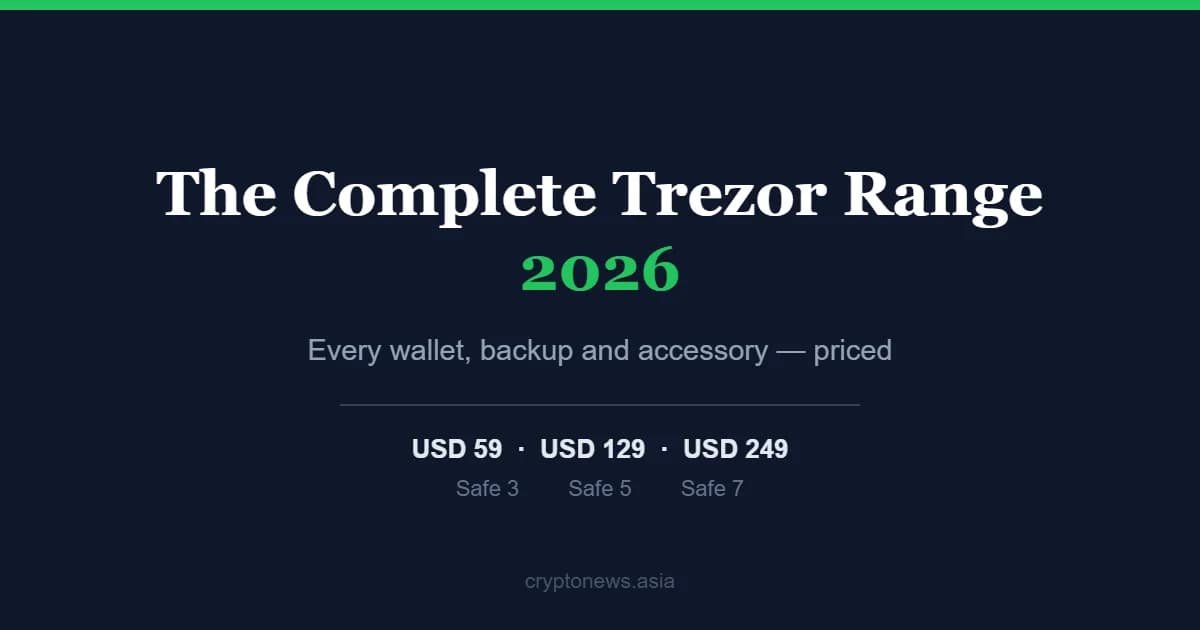 The complete Trezor wallet range in 2026 with prices